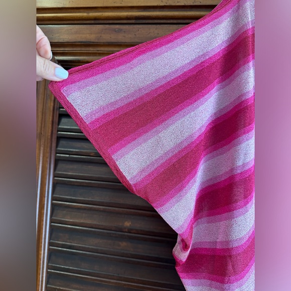 Happy Sheep Pink Metalic stripes one Shoulder Size L Missoni Vibes 479 euros - Picture 3 of 6
